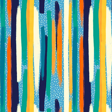 Blue Mingle Brush Strokes Cotton 44"/45" Fabric Per Yard - Choice Fabrics2710-31521-B