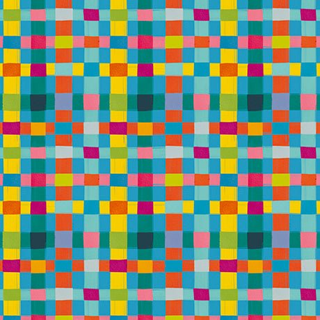 Blue Mingle Check Cotton 44"/45" Fabric Per Yard - Choice Fabrics2710-31519-B