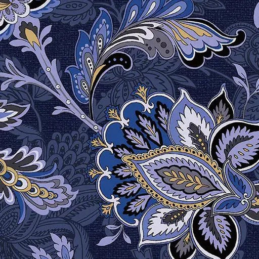 Blue Navy Footstool Cotton Wideback Fabric per yard - Choice Fabrics17014W-11