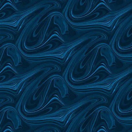 Blue Navy Marble Virtuoso Cotton 44"/45" Fabric Per Yard - Choice Fabrics2600-31429-N