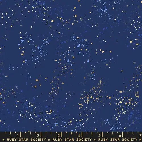 Blue Navy Speckled Metallic Cotton Wideback Fabric per yard - Choice FabricsRS5055-105M