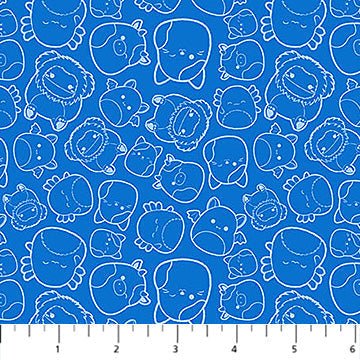 Blue Outlines Tossed Yardage Squishmallows Cotton 44"/45" Fabric Per Yard - Choice FabricsSQ1008-45