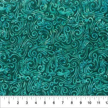 Blue Turquoise Swirls Cotton Wideback Fabric per yard - Choice FabricsB81800-63