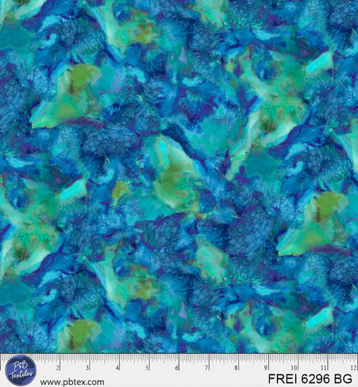 BlueFree Rein Multi Swirl 44"/45" Cotton Fabric Per Yard - Choice FabricsFREI-6296-BG