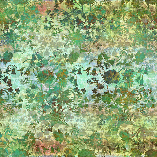 Bouquet Green Evanescence Cotton 43/44 Fabric Per Yard - Choice FabricsIBF2EV-3