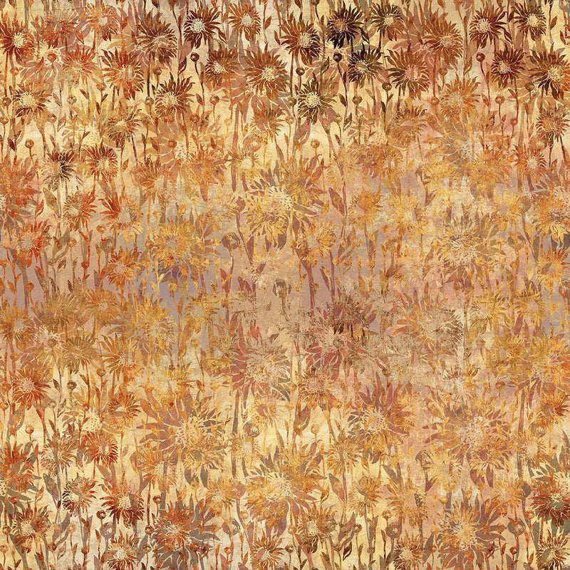Sunflowers Gold Evanescence Cotton 43/44 Fabric Per Yard - Choice FabricsIBF7EV-1