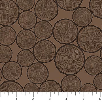 Brown Wood Pile Camping Therapy Cotton 44"/45" Fabric Per Yard - Choice Fabrics10626-35