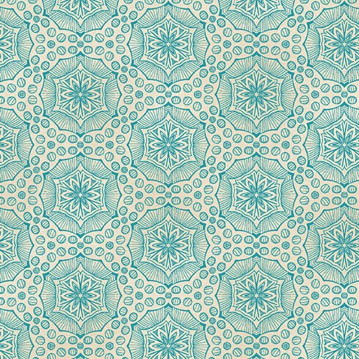 Bubbalon Caribe/Ivory Ground Works Cotton 44"/45" Fabric Per Yard - Choice Fabrics16669-84B