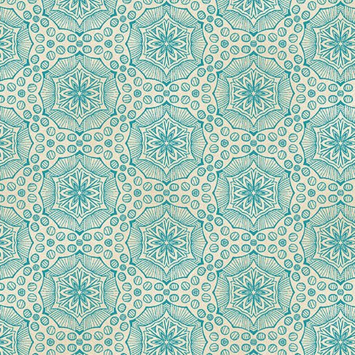 Bubbalon Caribe/Ivory Ground Works Cotton 44"/45" Fabric Per Yard - Choice Fabrics16669-84B