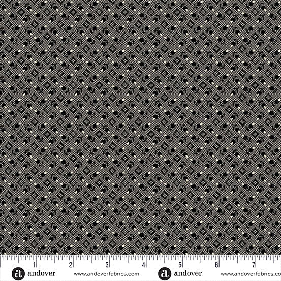 Bud Diamond Black Nightfall 44"/45" Cotton Fabric Per Yard - Choice FabricsA-10207-K
