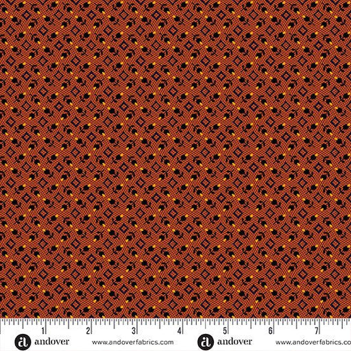 Bud Diamond Orange Nightfall 44"/45" Cotton Fabric Per Yard - Choice FabricsA-10207-O