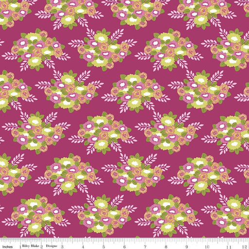 Morning Meadow - Bouquets - Orchid - Choice FabricsC15941-ORCHID