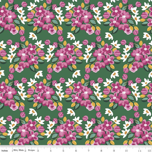 Morning Meadow - Flower Bunches - Green (3 - Yard Pack) - Choice FabricsC15942-GREEN