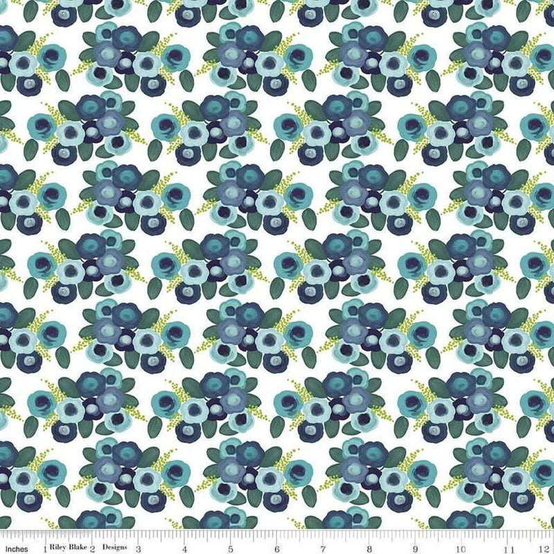 Morning Meadow - Roses - White (3 - Yard Pack) - Choice FabricsC15943-WHITE