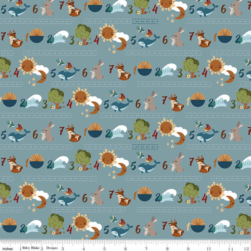 Created with Love - Seven Days - Sky - Choice FabricsC15972-SKY