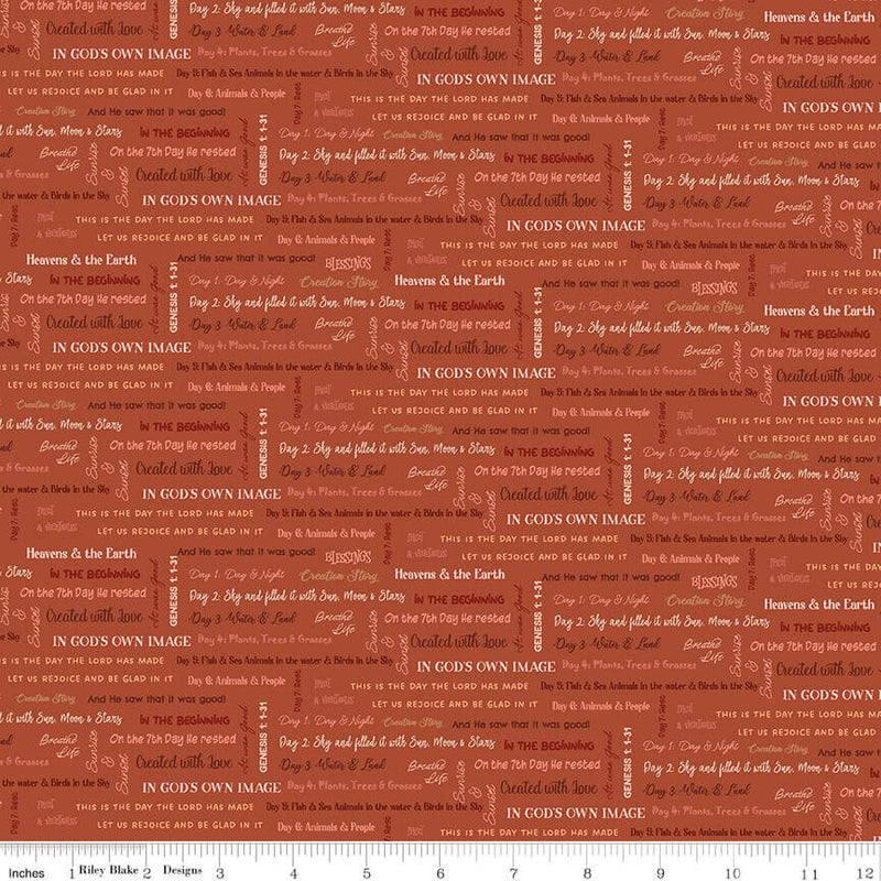 Created with Love - It Is Written - Clay - Choice FabricsC15974-CLAY
