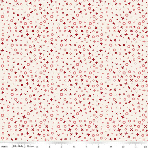 Love You Always - XOs - Cream - Choice FabricsC16872-CREAM