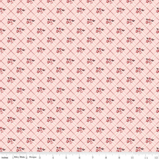 Love You Always - Floral Plaid - Pink - Choice FabricsC16873-PINK