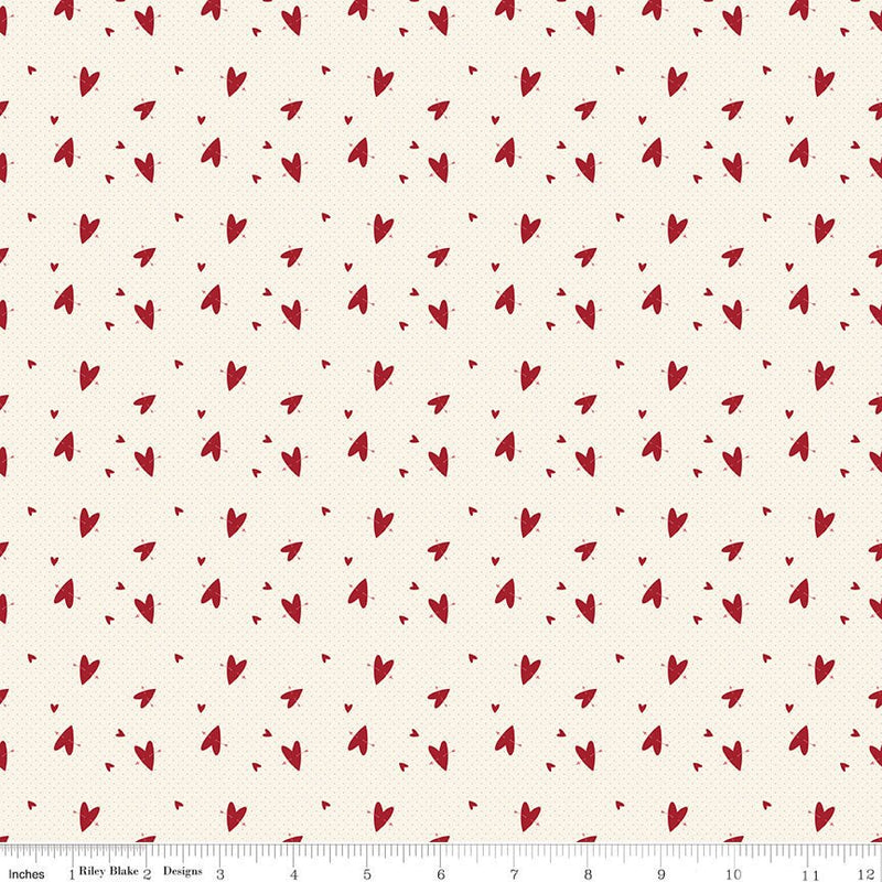 Love You Always - Hearts - Cream - Choice FabricsC16874-CREAM
