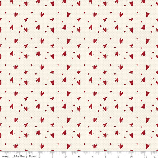 Love You Always - Hearts - Cream - Choice FabricsC16874-CREAM
