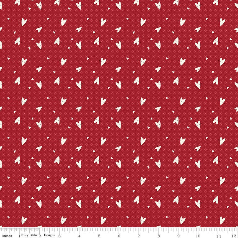 Love You Always - Hearts - Red - Choice FabricsC16874-RED