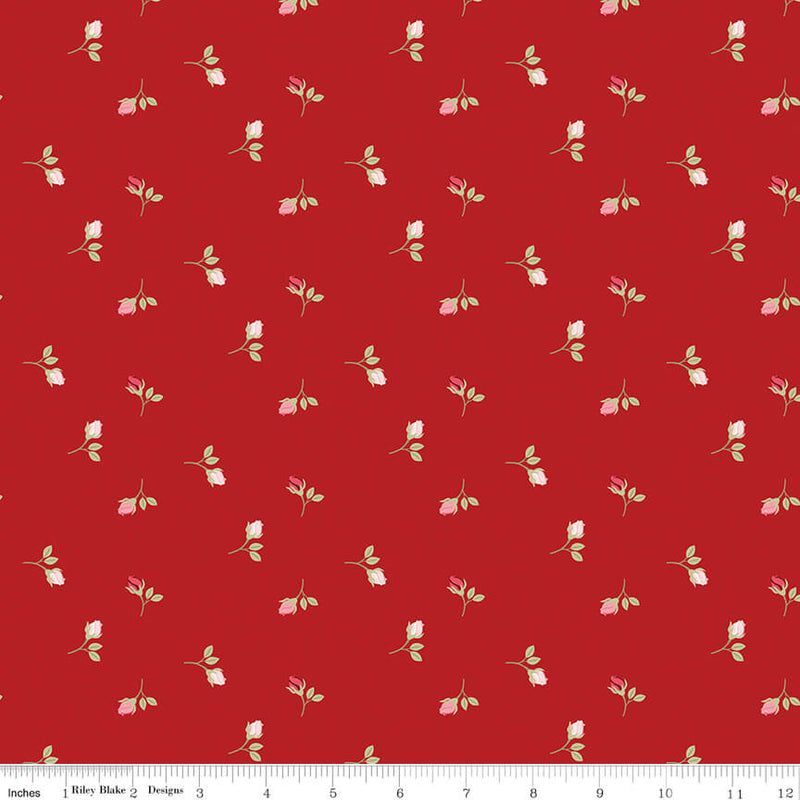 Sew in Love - Rosebuds - Red (3 - Yard Pack) - Choice FabricsC16902-RED