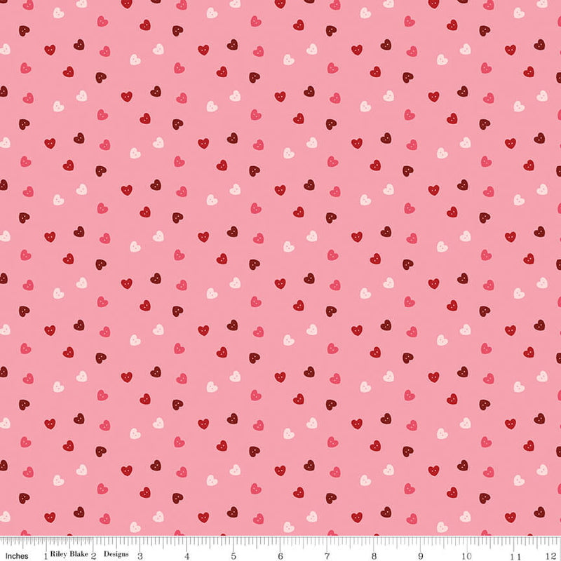 Sew in Love - Hearts - Rose (3 - Yard Pack) - Choice FabricsC16905-ROSE