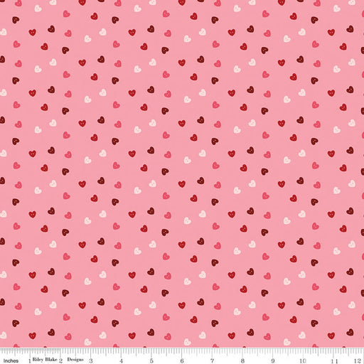 Sew in Love - Hearts - Rose (3 - Yard Pack) - Choice FabricsC16905-ROSE