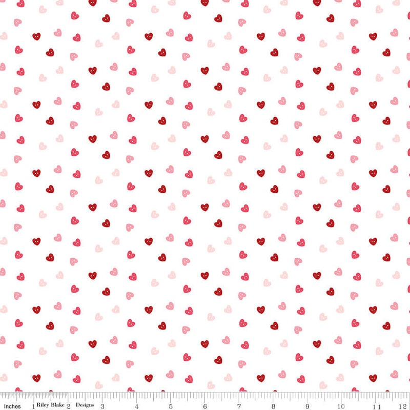 Sew in Love - Hearts - White - Choice FabricsC16905-WHITE