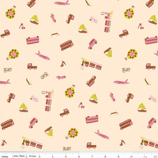 The Genesis of a Journey - Modes of Travel - Cream - Choice FabricsC16932-CREAM