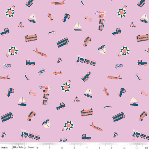The Genesis of a Journey - Modes of Travel - Wisteria - Choice FabricsC16932-WISTERIA