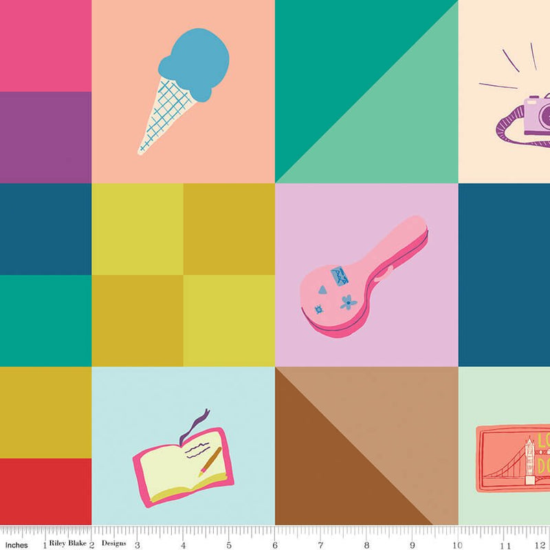 The Genesis of a Journey - Memories Made Cheater Print - Choice FabricsC16935-MULTI
