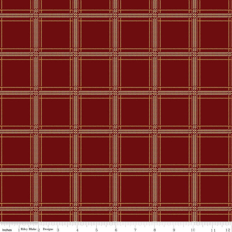 Plaid-Venture Club - Hunter - Mahogany - Choice FabricsC17041-MAHOGANY