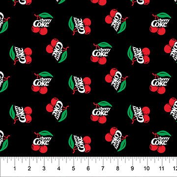 Cherry Coke Black 44"/45" Fabric Per Yard - Choice FabricsCC1029-99