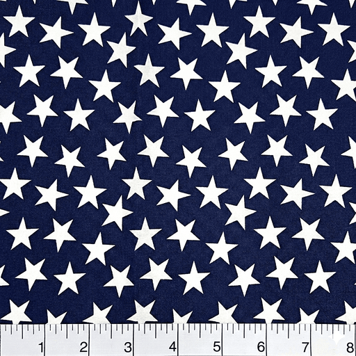 Patriotic Stars 108" Supreme Backings - Large White Stars on Navy - Choice FabricsCD-17004-100