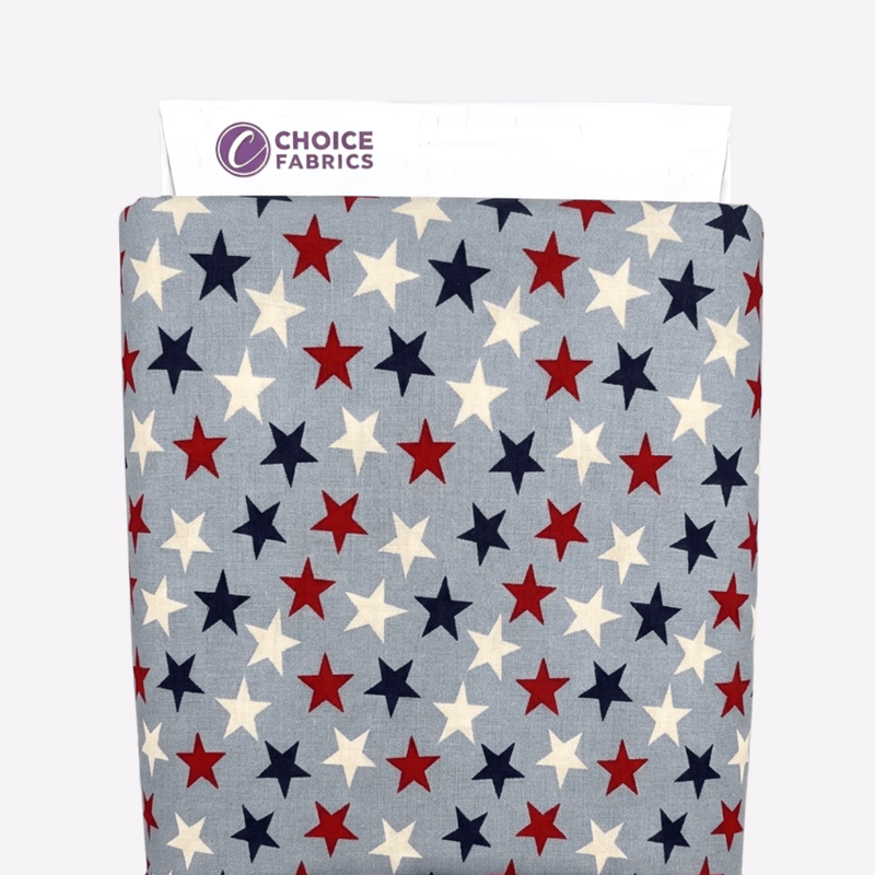 3 - Yard Pack - Patriotic Stars 108" Supreme Backings - Large Stars on Light Blue - Choice FabricsFF-63304-400