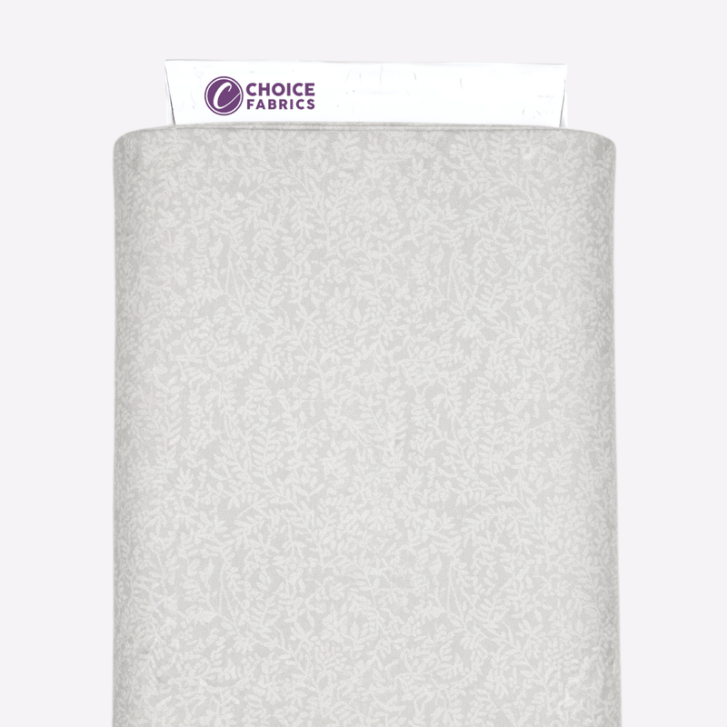 Tone on Tone 108" Supreme Backings - White on White - Vines