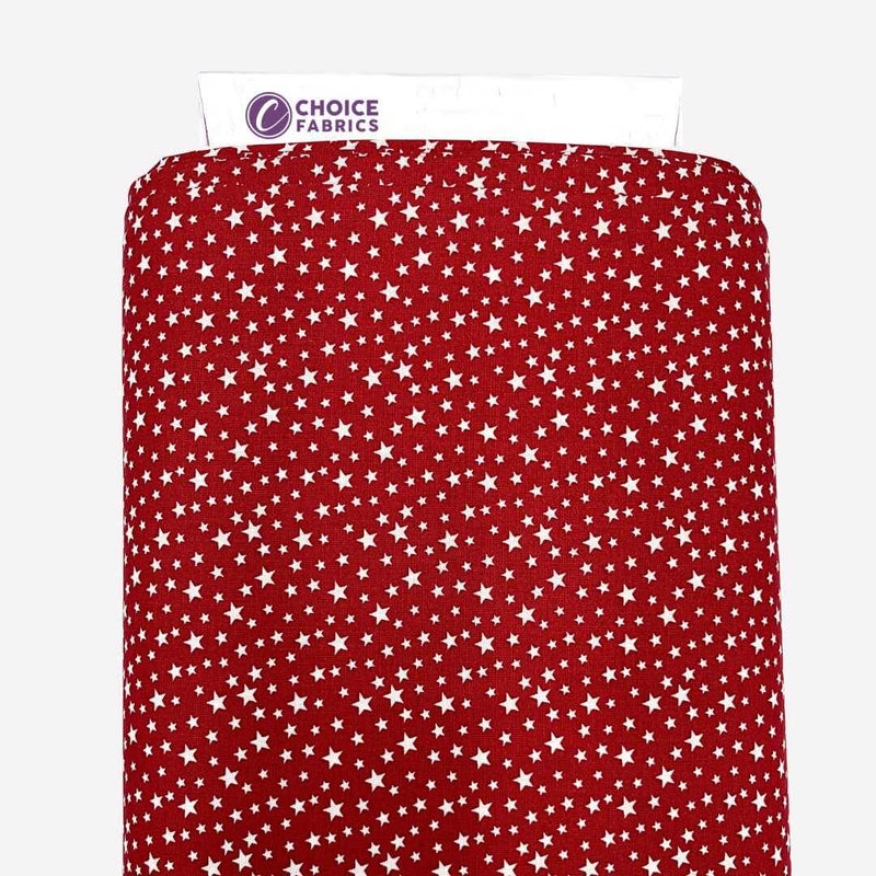 Patriotic Stars 108" Supreme Backings - White Stars on Red - Choice FabricsCD-18463-200