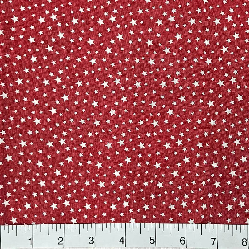 Patriotic Stars 108" Supreme Backings - White Stars on Red - Choice FabricsCD-18463-200