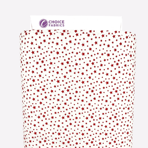 Patriotic Stars 108" Supreme Backings - Red Stars on White - Choice FabricsCD-18463-300