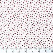 3 - Yard Pack - Patriotic Stars 108" Supreme Backings - Red Stars on White - Choice FabricsFF-63305-300