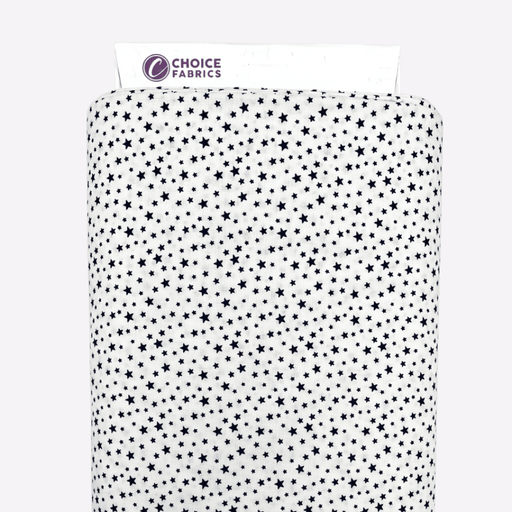 Patriotic Stars 108" Supreme Backings - Navy Stars on White - Choice FabricsCD-18463-400