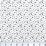 Patriotic Stars 108" Supreme Backings - Navy Stars on White (3-Yard Pack) - Choice FabricsFF-63305-400