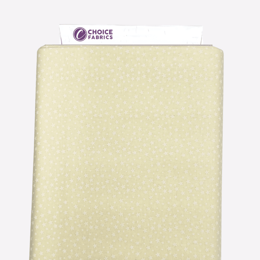 Tone on Tone 108" Supreme Backings - White on Cream - Stars - Choice FabricsCD-18463-A02