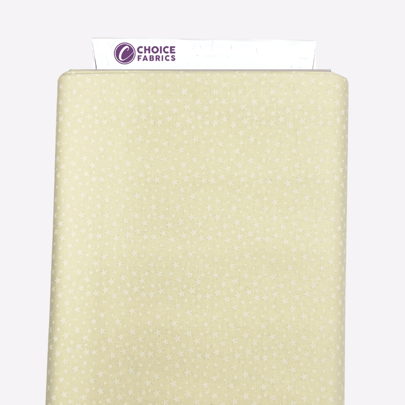 Tone on Tone 108" Supreme Backings - White on Cream Stars (3-Yard Pack) - Choice Fabrics3YD-18463-A02