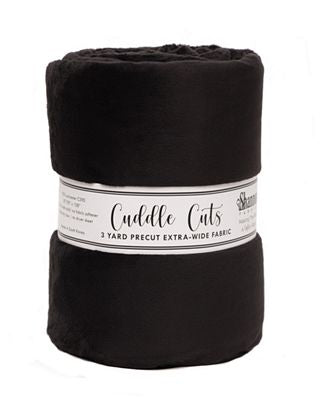 Solid Cuddle Wideback Cut 3 yd x 108/110 in - Black - Choice FabricsCKCBLACK