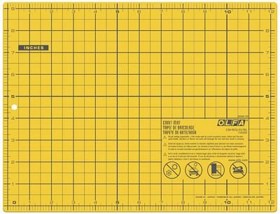 OLFA Double-Sided Self-Healing Cutting Mat Yellow 9 in x 12 in - Choice FabricsCM-9X12-01