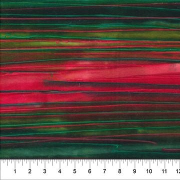 Calcite Green & Red Crosswise Stripe 83660-24 Cotton 44"/45" Fabric Per Yard - Choice Fabrics83660-24