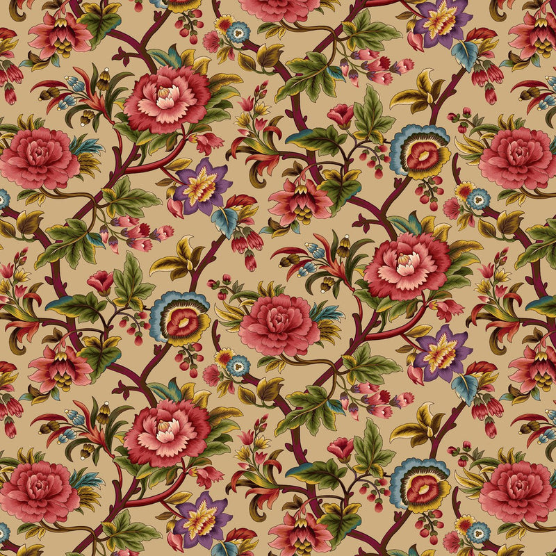 Caramel Heligan Vine Lost Gardens of Heligan Cotton 43"/44" Fabric Per Yard - Choice FabricsHEG-3590-36