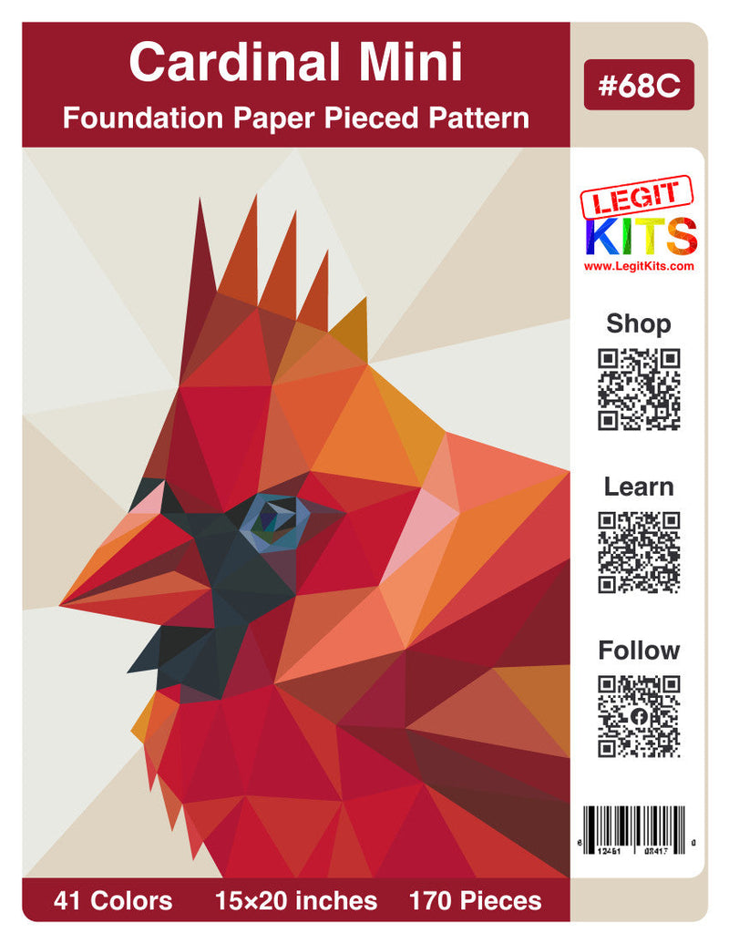 Cardinal Mini Quilt Kit (CONFETTI)